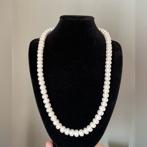 Elegant Genuine 10mm Freshwater Ivory Pearl Necklace